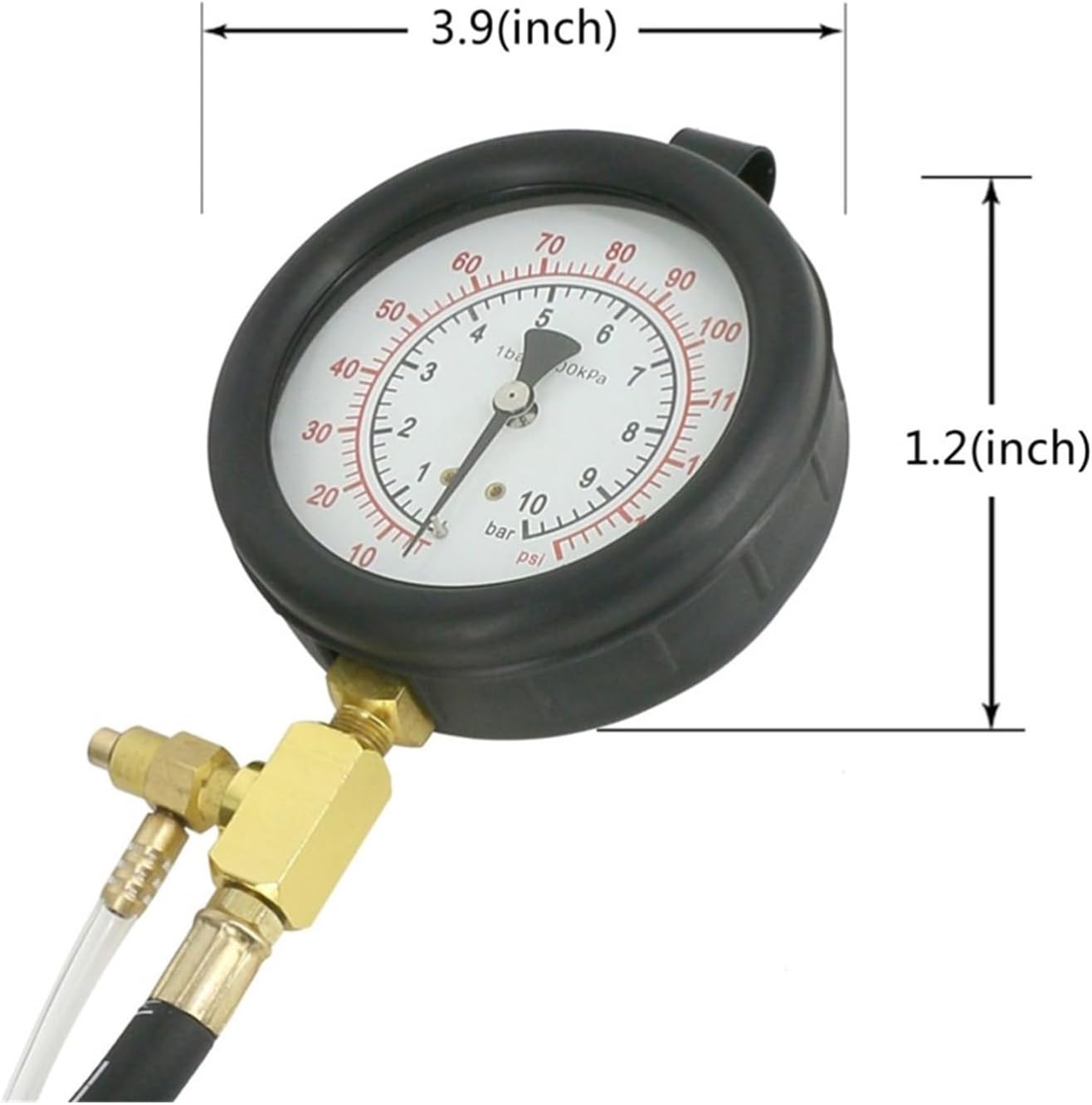 Car Fuel Diesel Pressure Tester Gasline Injector Pump Gauge Kit