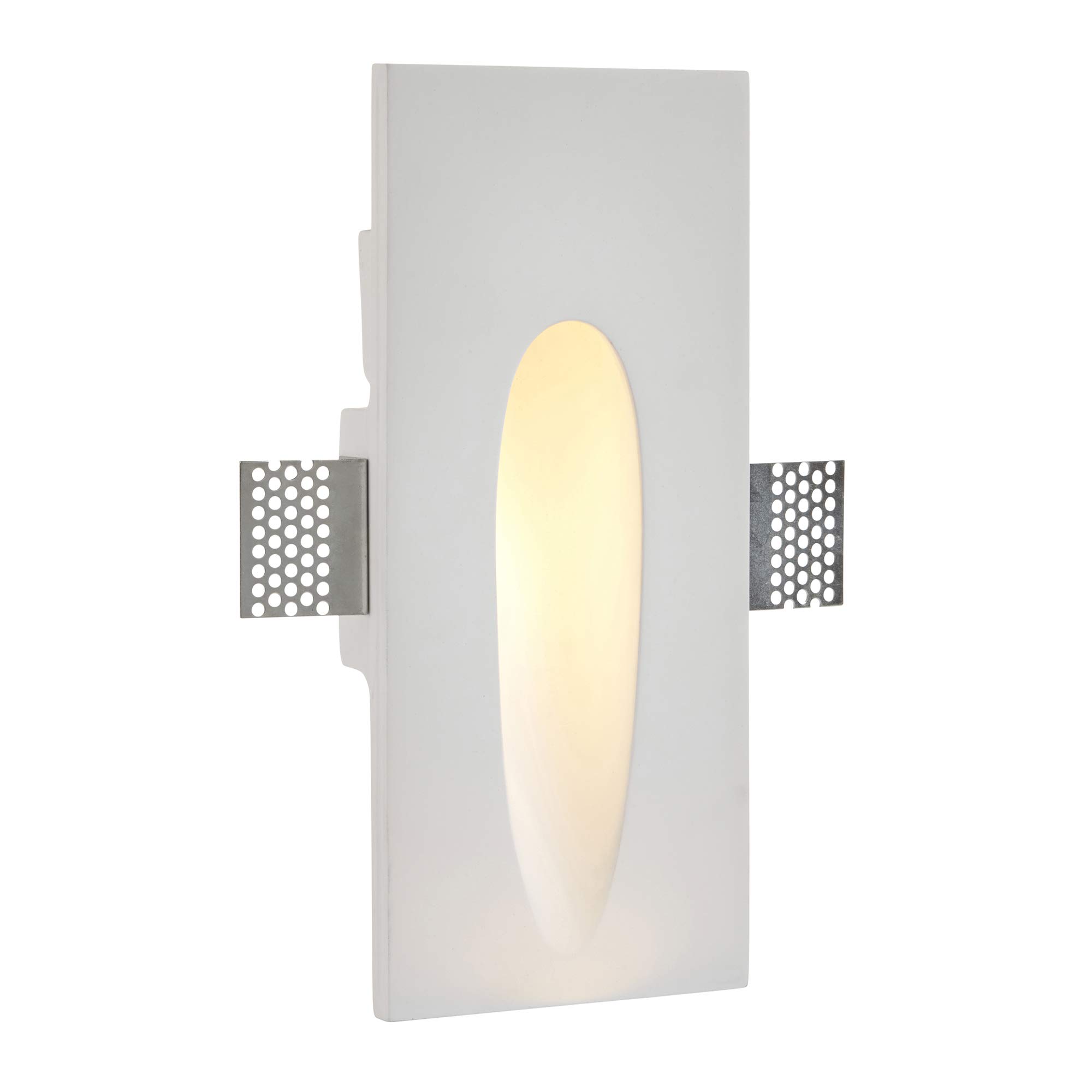 ZEKE Trimless Plaster-in Rectangle Anti Glare LED Wall Light Paintable Seamless Feature Lighting in Warm White 3000K