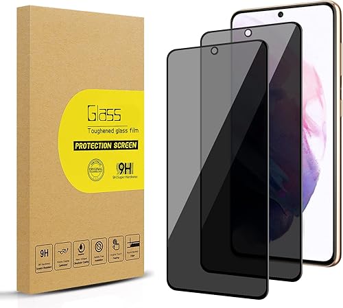 Paquete de 2 protectores de pantalla de privacidad para Samsung Galaxy S21 PlusS21+ 5G de 6.7 pulgadas vidrio templado antiespía, Ultra HD,