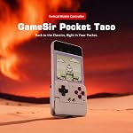 GameSir Contrôleur de jeu mobile vertical Taco Pocket – Arcade rétro Bluetooth Gamepad pour Android, Portableh Wireless Game Controller pour téléphone, 600mAh Batterie, charge passante - blanc