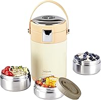 Vista 1 de Termo de comida caliente de acero inoxidable para adultos de 78 onzas con aislamiento al vacío, boca ancha, termo de comida caliente con mantiene