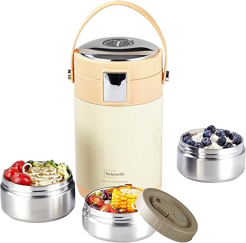 Termo de comida caliente de acero inoxidable para adultos de 78 onzas con aislamiento al vacío, boca ancha, termo de comida caliente con mantiene el