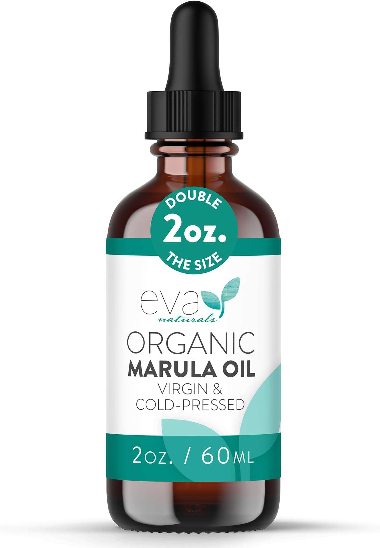 Eva Naturals Organic Marula Oil for Face and Hair, 100% Virgin Moisturizing Beauty Oil - Cold Pressed, Anti-Aging Formula - Non-greasy, Unrefined, Rich in Omegas & Antioxidants - 2oz.