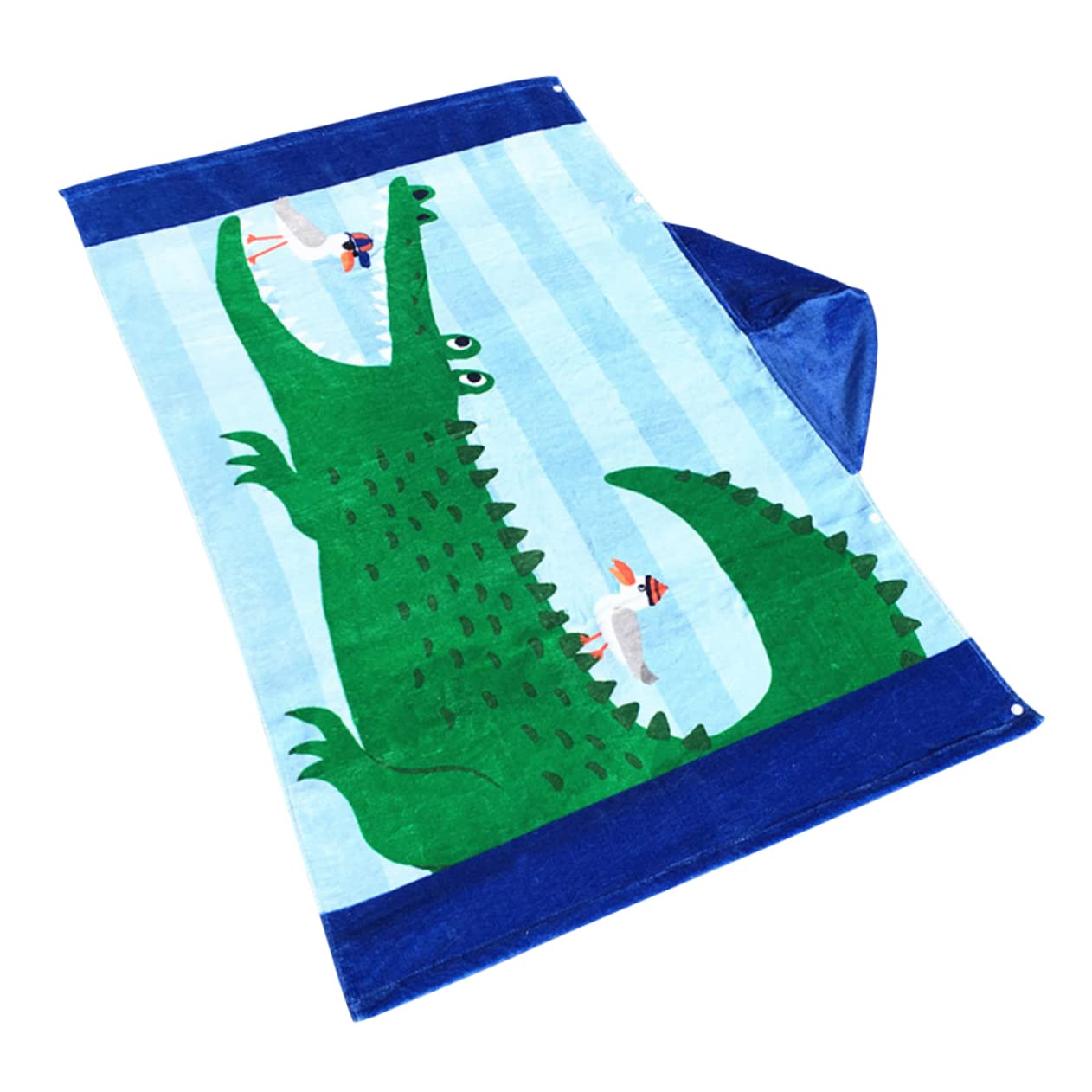 Zerodeko Poncho Bain Garçon et Filles Coton Capuche Grosse Taille pour Plage et Parc Aquatique