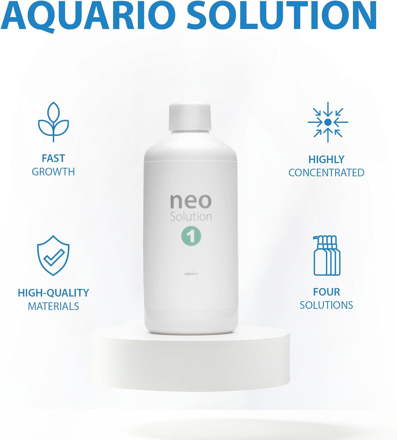 Plant Fertilizer for Aquarium Plants - Liquid Fertilizer with Nitrogen, Phosphorus, Potassium, Magnesium to Promote Growth & Photosynthesis in Aquatic Environments - Neo Solution 1, 1000ml