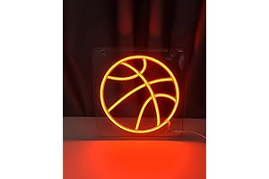Basketball Neon Sign,11.8×11.8 Inch Basketball Led Neon Signs Room Decor