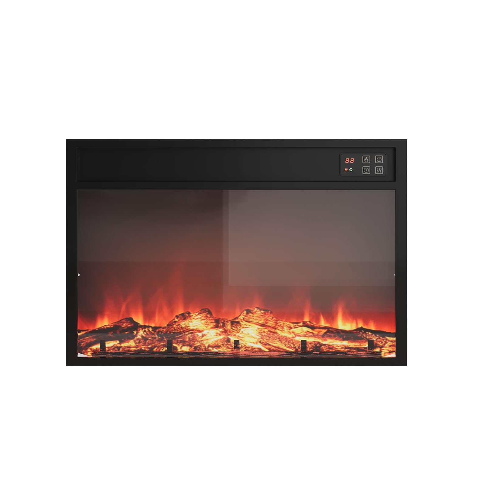 Chimenea eléctrica de 30 pulgadas Garvee con efecto de llama 3D para empotrar en el salón