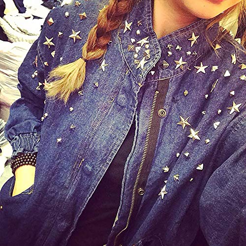 Yicbor 60Sets/Lot 29Mm Big Zinc Alloy Metal Rivets Star Jeans Garments Rivets Alum Nail For Diy Leather-Craft (Mixed Colors) #TOP2