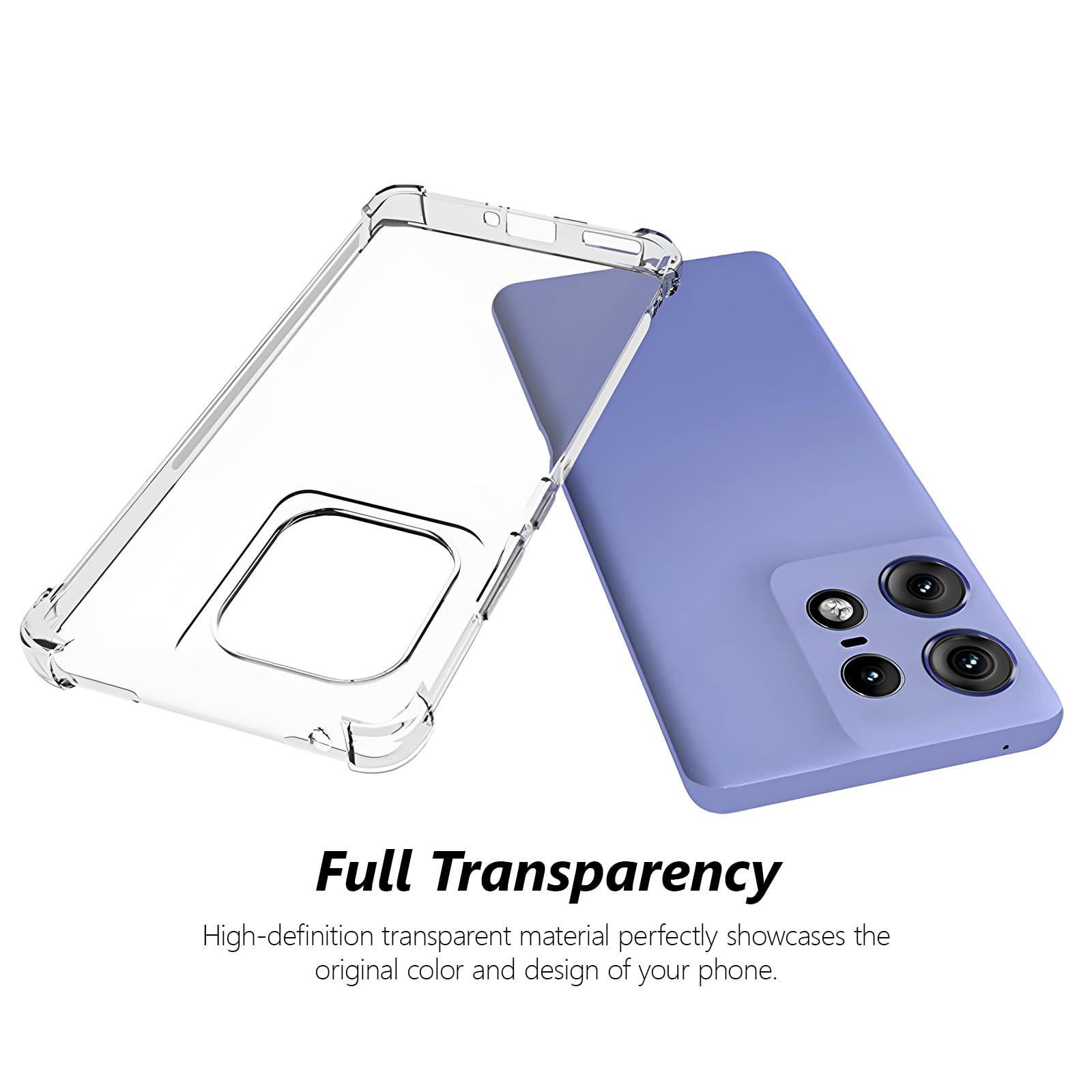 TailTech Case for Motorola Edge 50 Pro Case Moto Edge 50 Pro Phone Case, Transparent TPU - Image 3