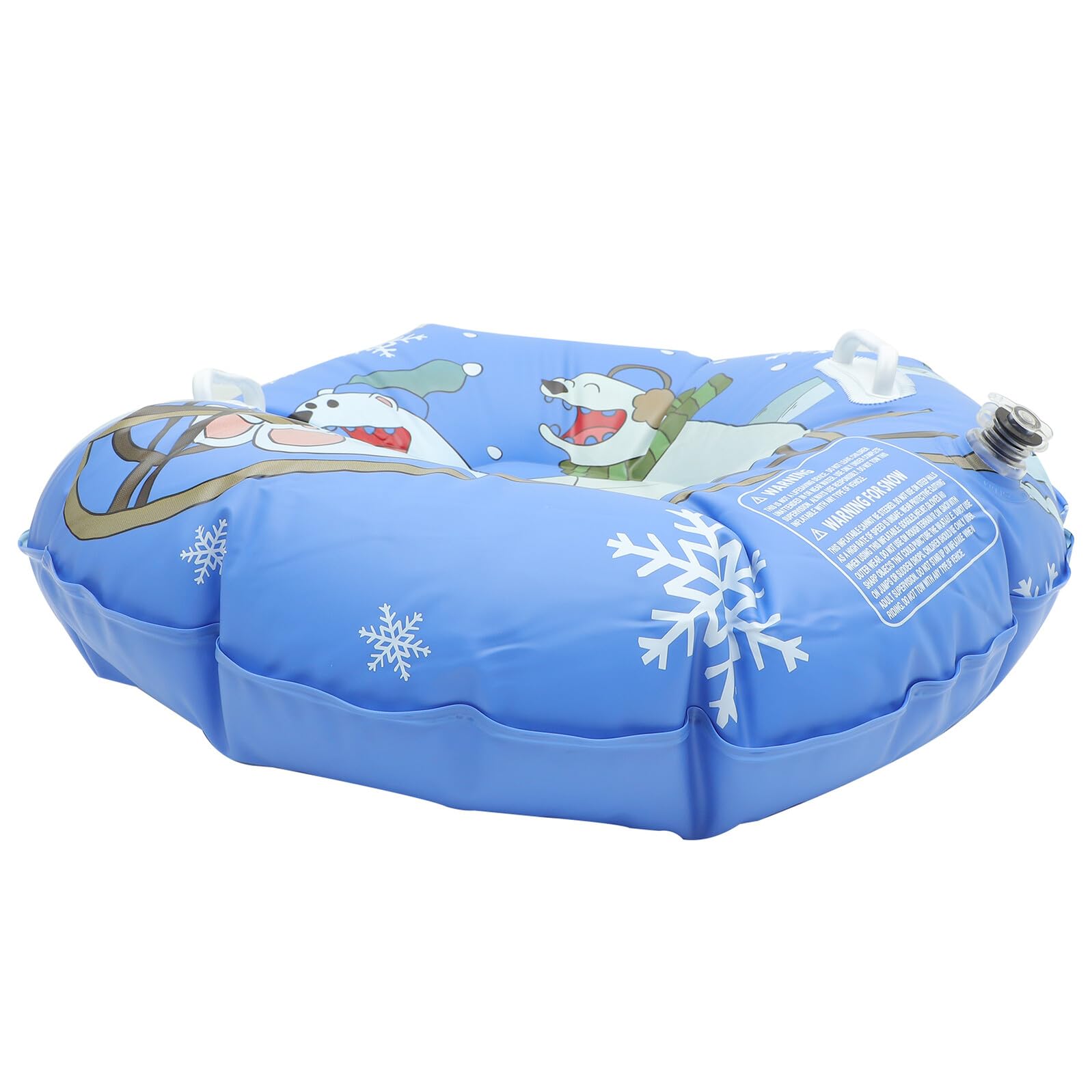 Verdickter Schneereifen aus Kältebeständigem PVC mit Griffen Aufblasbarer Winter Schneeschlauch zum Rodeln und Schneespielzeug für Draußen
