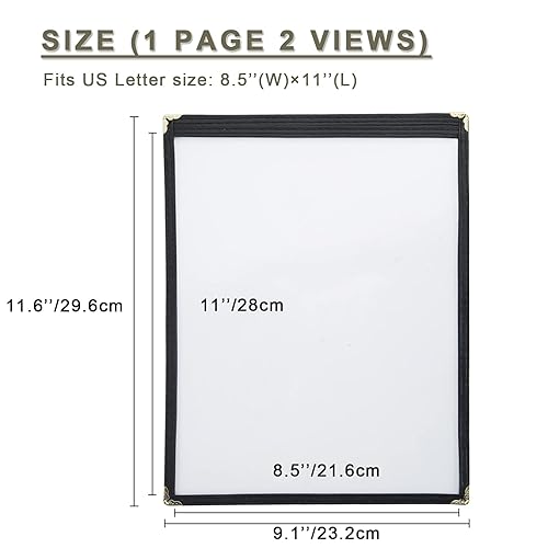 Miniatura 2 de Fundas de menú de 8.5 x 11 pulgadas  Paquete de 30 fundas transparentes para menú de recetas de restaurante para cocina, bebida, vino, cubiertas de