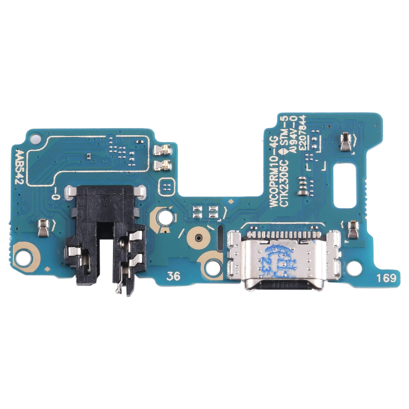 Remplacement générique Compatible avec REALME 10 4G RMX3630 Circuit PCB Module Carte Port USB Type C CONNECTEUR Jack DE Charge Charge + Microphone DC APPELS Carte Sync DONNÉES + in Casque Jack