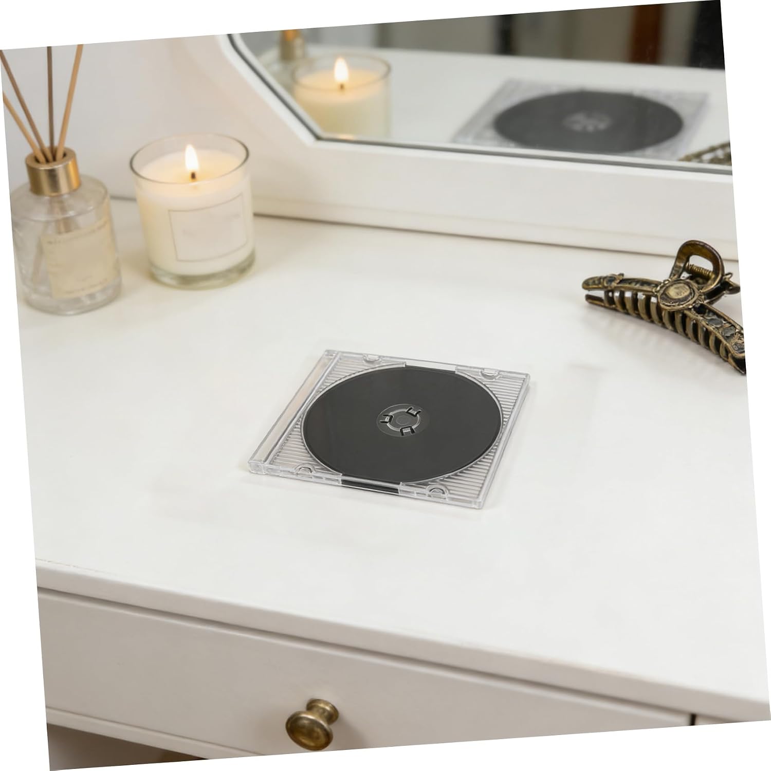 10pcs Plastic Mini CD Jewel Cases for Music and Data Discs, Sturdy and Protective Single Disc Storage with Independent Slots, for Compact Home and Multimedia Workstations