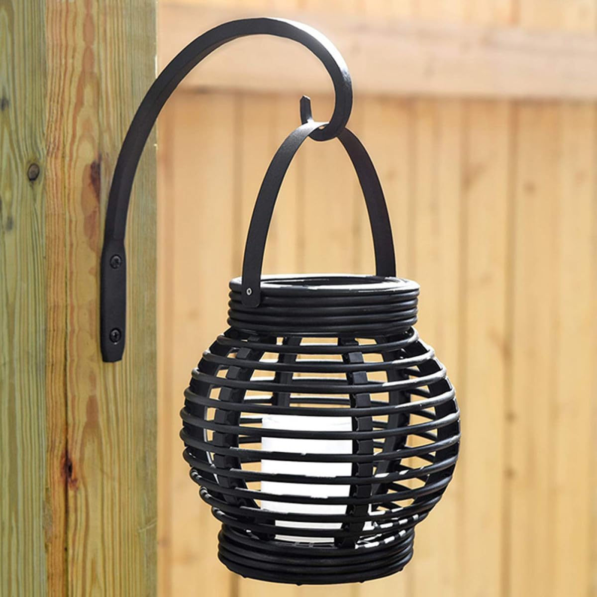 KICHOUSE Wall Planter Hook and Iron Plant Hanger for Garden Basket 8.5-inch Black Hanging Plants Bracket for Outdoor Indoor Wall Mounted