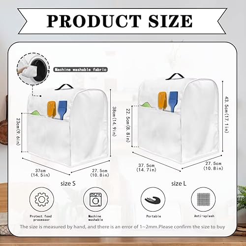 Miniatura 7 de Colorida funda para batidora de cocina de mariposa hippie compatible con mezclador de pie de 4.5 a 5 cuartos de galón, cubiertas de ayuda de cocina