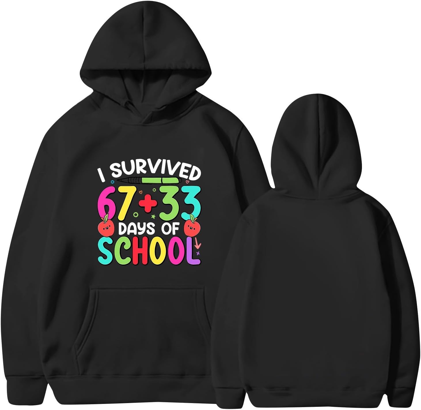 Funny Six Seven 6 7 Meme Gen Alpha Slang Kids 67 Ice Cream Drip Meme Hoodie Boys Girls Printed Long Sleeve Sweatshirt - Image 3