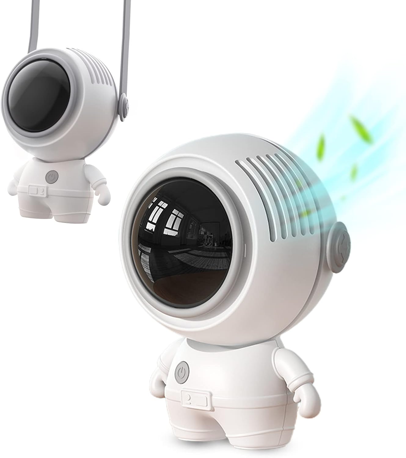 INKON Personal Fan Necklace Portable Rechargeable with 3