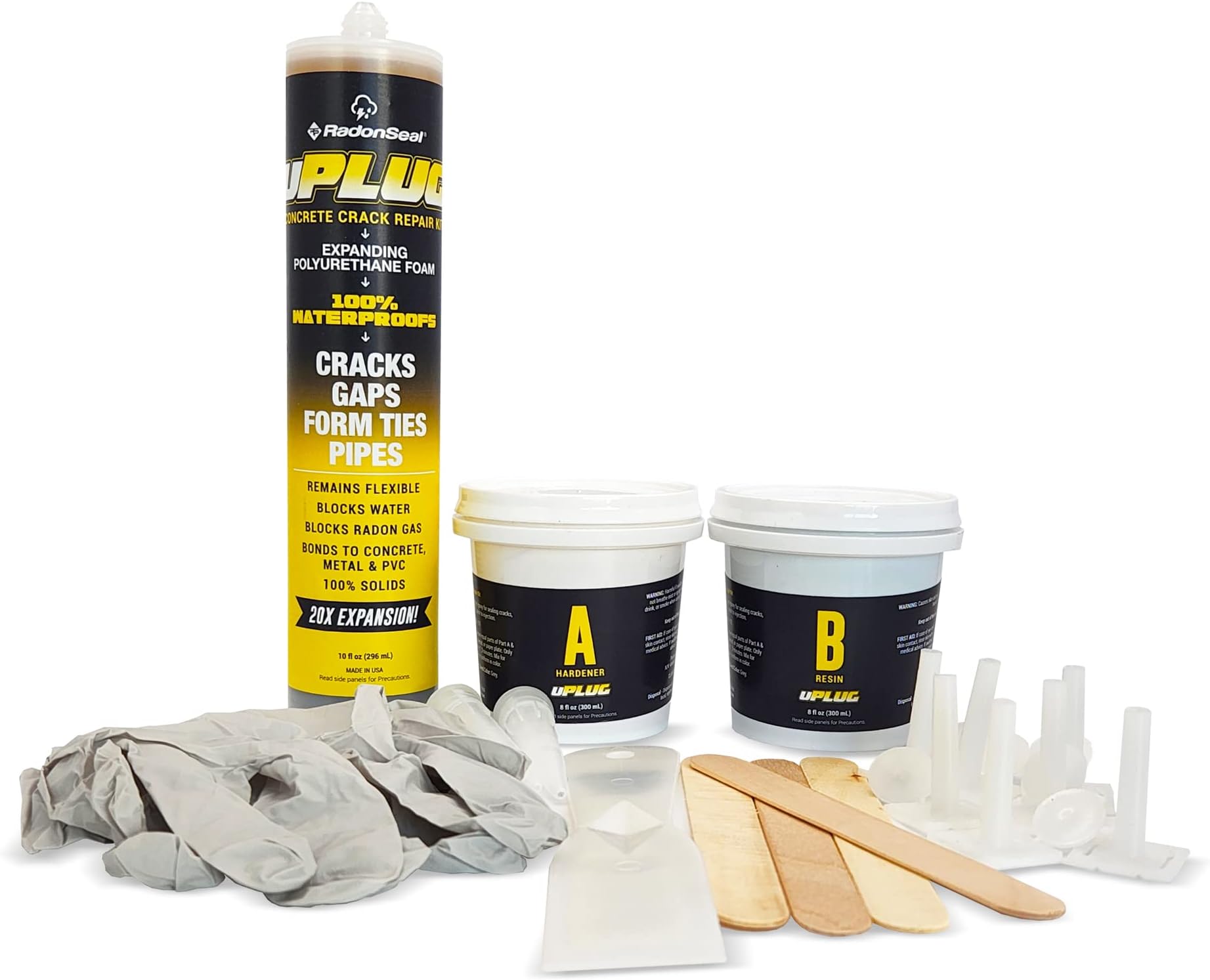 Applied Technologies 10' Fast Set Concrete Foundation Crack Repair Kit