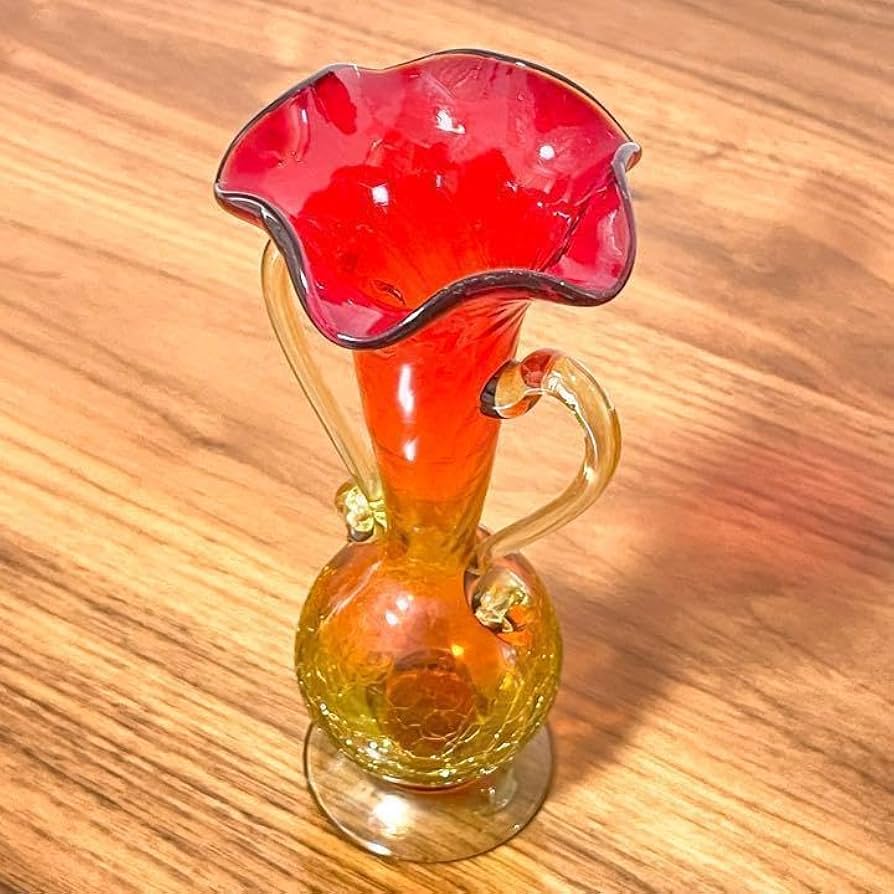 Amazon.co.jp: 花瓶 花びん ガラス製 共栄ガラス工房 工芸品