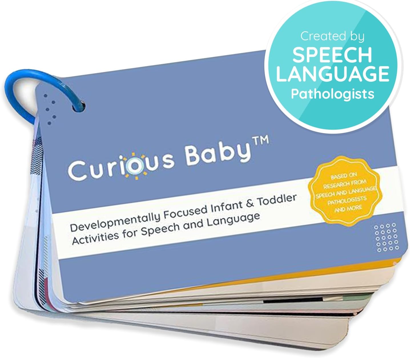 Curious Baby™ Speech & Language Development Cards (0–36 Months) | 26+ Research-Based Activities for Babies, & Toddlers, Educational Activity Milestone Flash Card Baby