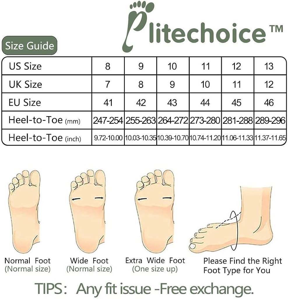 Miniatura 6 de Elitechoice Zapatos para diabéticos para hombres, zapatos para diabéticos de ancho ancho, cierre ajustable, ligeros, transpirables, pies hinchados,