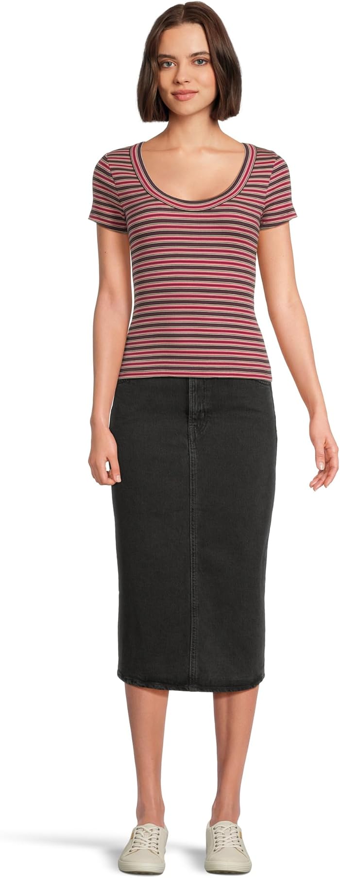 Женская юбка Levi's® HR Back Slit, цвет: Чёрный — фото 4