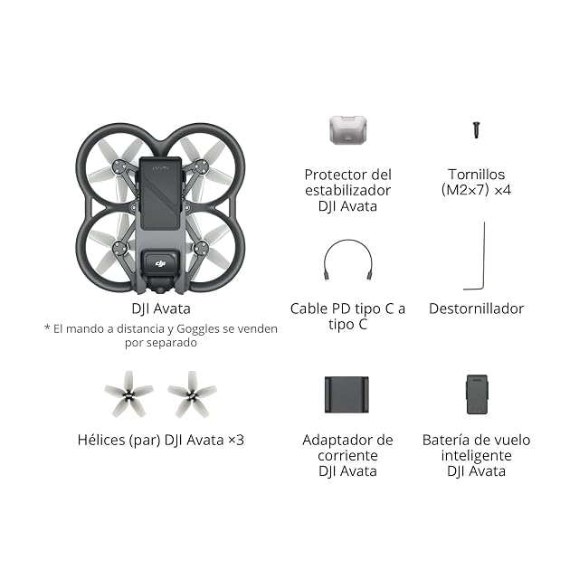 Foto 6 de 6 de DJI Avata - Dron cuadricóptero con vista en primera persona y vídeo 4K estabilizado, FOV de 155°, protectores…