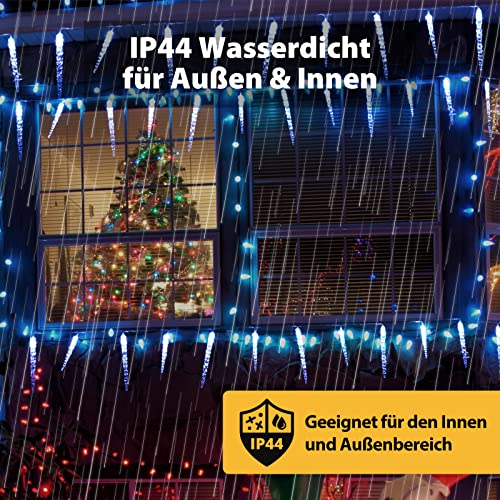 Guirlande lumineuse d'extérieur glaçons 40 LED 10m pour balcon