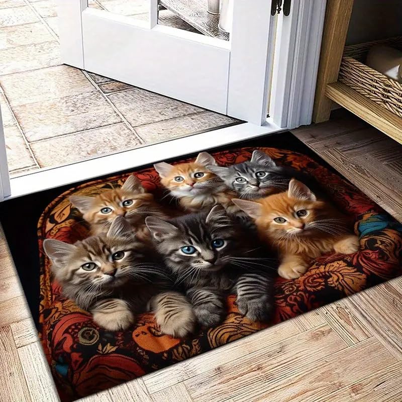 Tapis chat de dessin animé sol chaud et déco chambre fille - 6