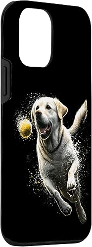 Miniatura 3 de iPhone 12 mini Labrador Retriever amarillo persiguiendo una bola Labrador Retriever caso