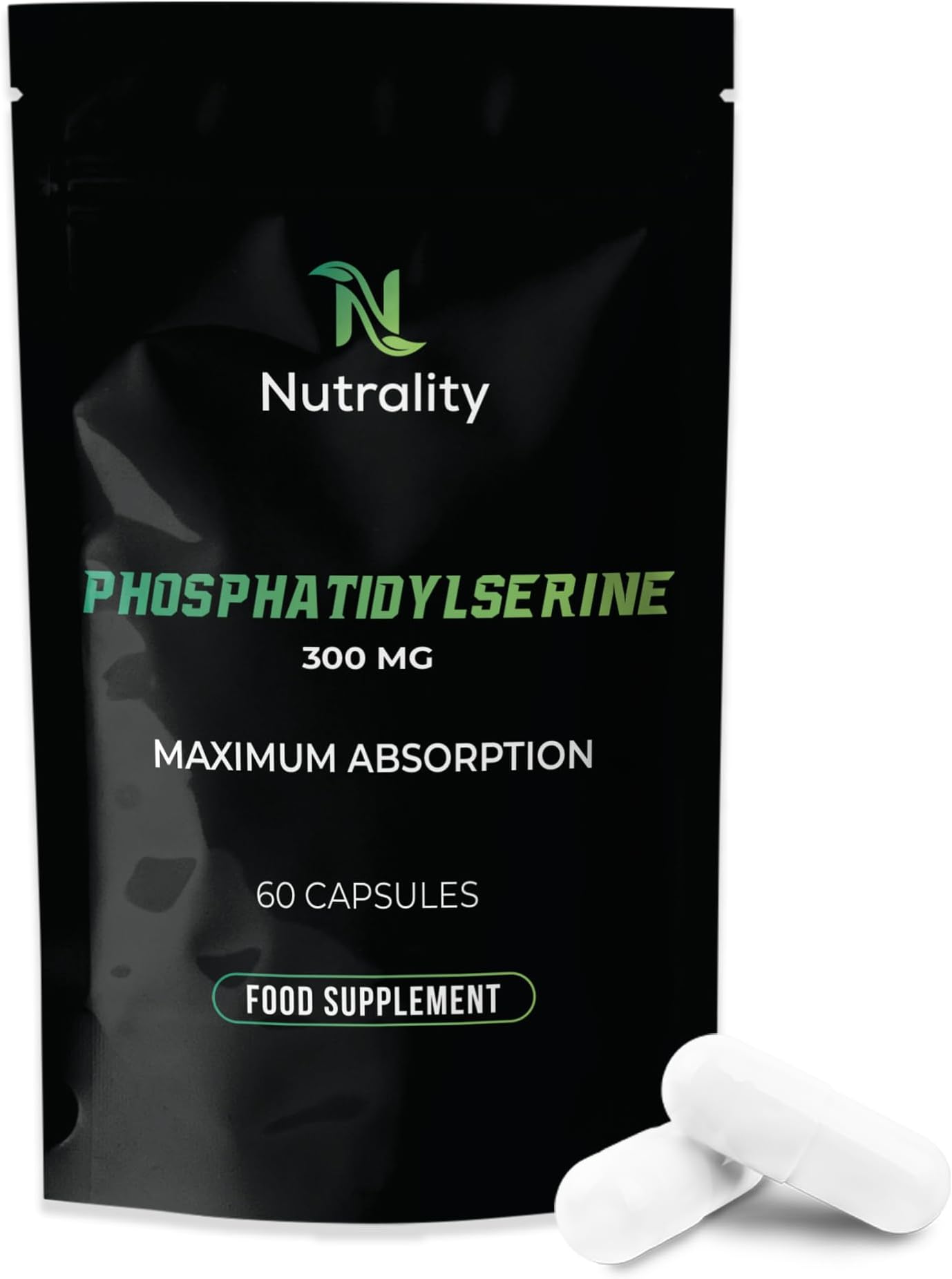 Nutrality Phosphatidylserine 300mg Nootropic Supplement – 60 Vegan Capsules