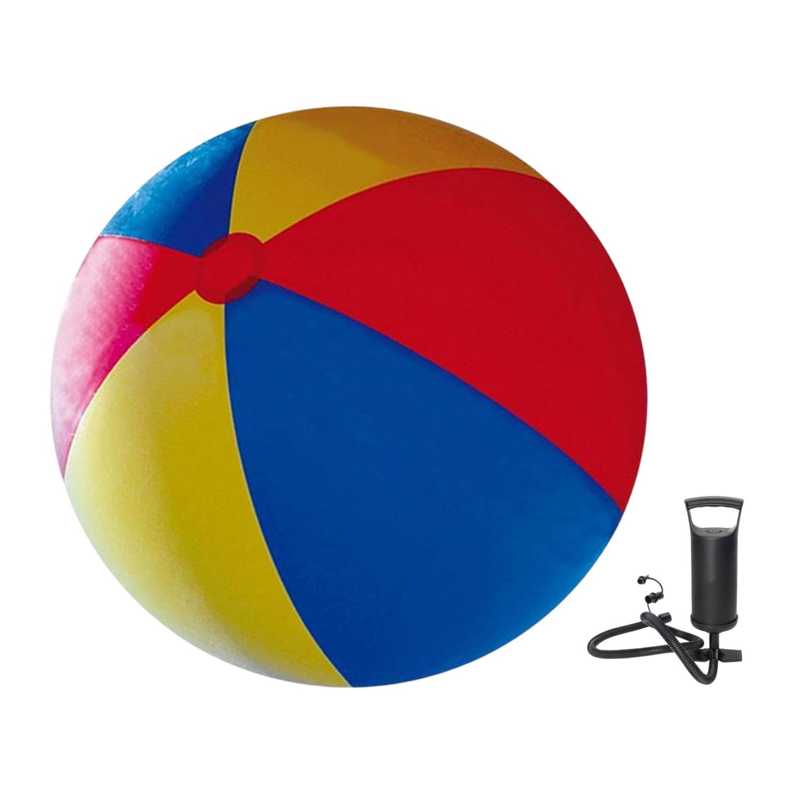 Pallone Gonfiabile da Spiaggia, per Piscina, per Esterni, in PVC, Pieghevole, Grande, Gioco Acquatico, Facile da Trasportare, Giocattolo Interattivo C, Diametro 130 Cm