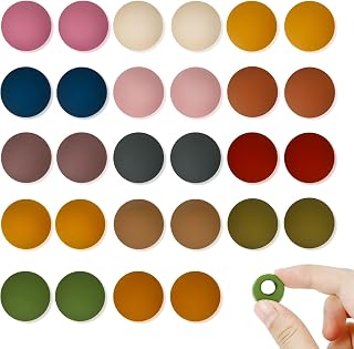 28Pcs Strong Fridge Magnets Cute Round Matte Magnetic Colorful Magnets for Whiteboard, Kitchen, Office Decorative Magnets Home Office Decor