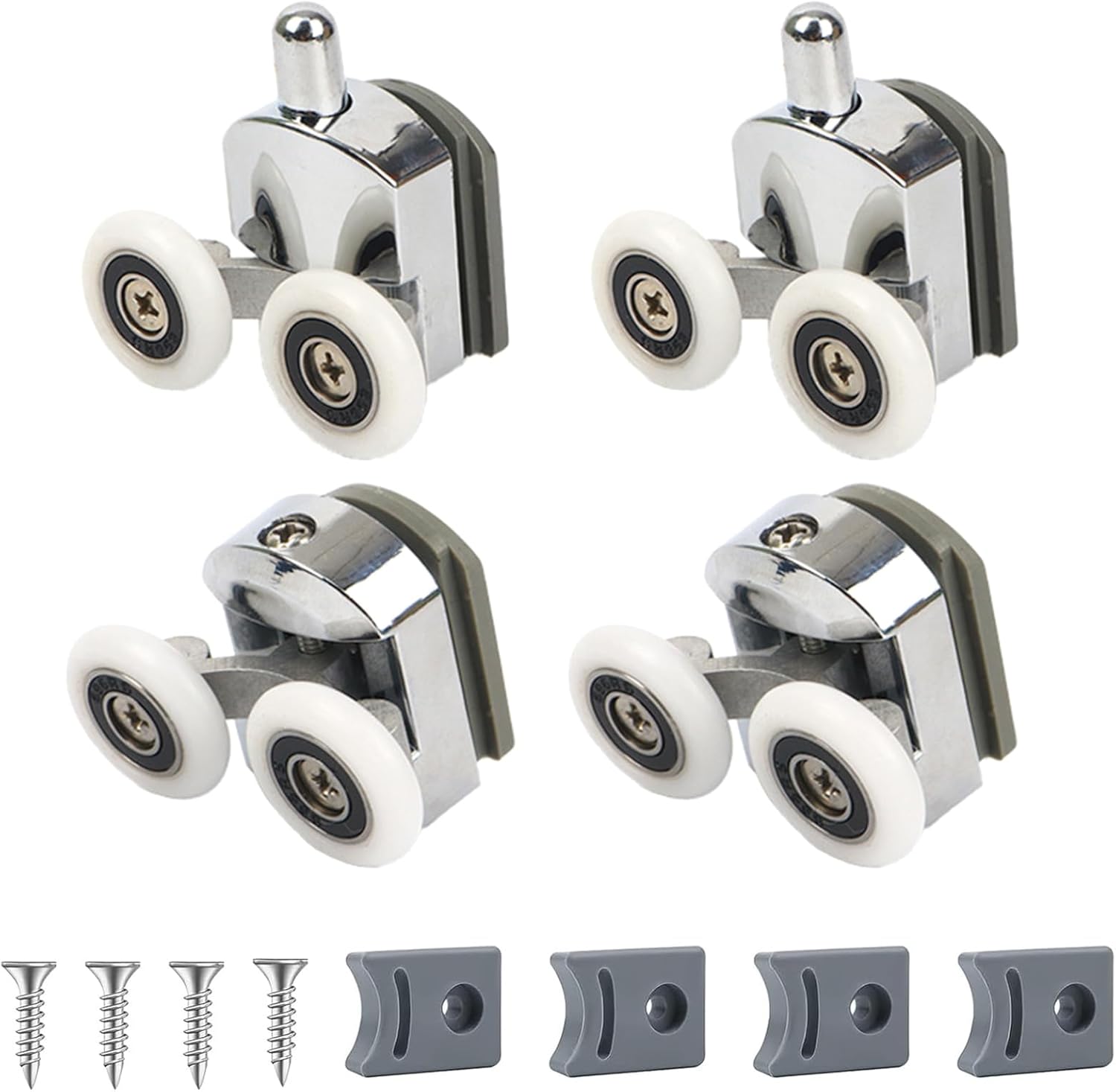 4 PCS Shower Door Runners, Shower Door Rollers, Shower Accessories ...