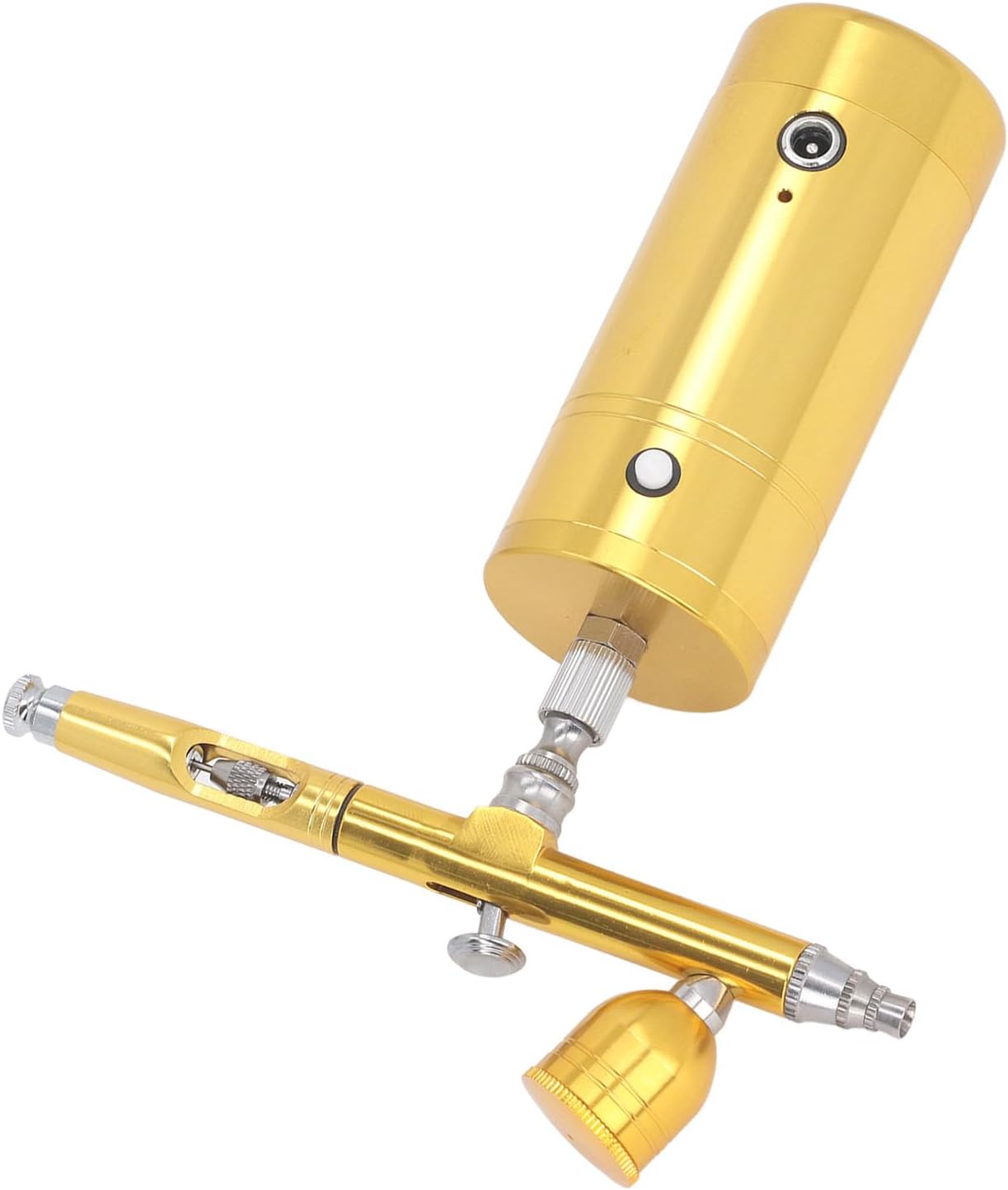 Airbrush Kit 8?9PSI Pressure 7?7.5LPM Adjustable Portable Rechargeable Mini Air Brush Spray Gun with Compressor