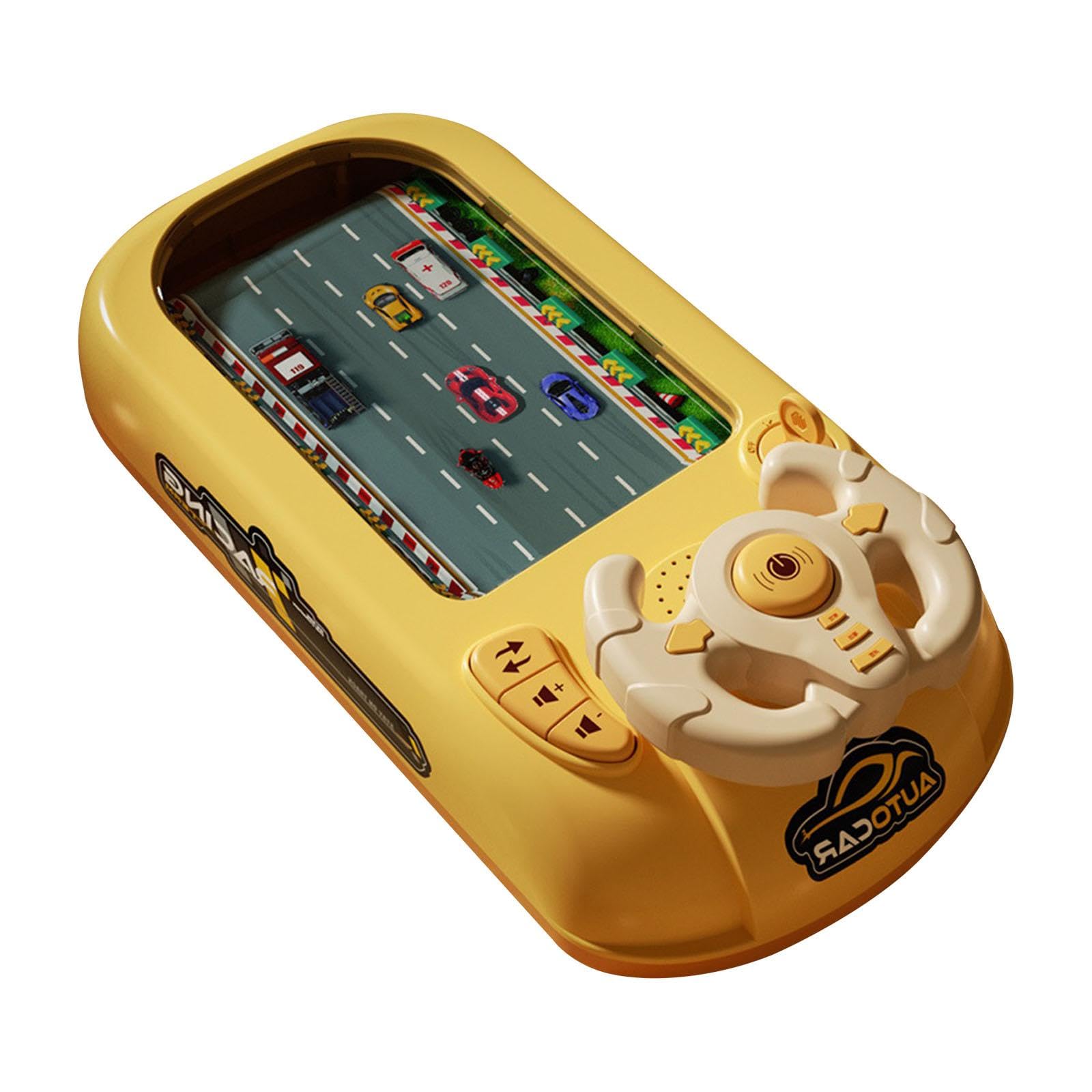 Volante Giocattolo, Giocattolo di Guida per Bambini, Volante Musicale, Simulazioni di Avventure di Guida, Giocattolo Educativo con Pulsanti Pe, giallo, Taglia unica