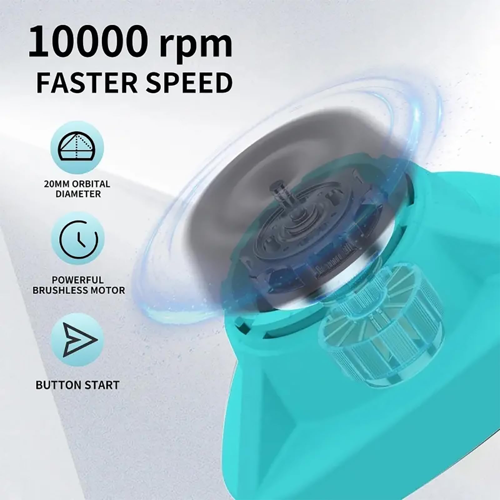 COYEUX Mini-Vortex-Mischer, 10000 U/min, Lackrührmaschine mit Auslöseschalter, schnelle Reaktion und Stabiler Betrieb, zum Mischen von Klebstoff, Wimpernkleber, Pigmenten