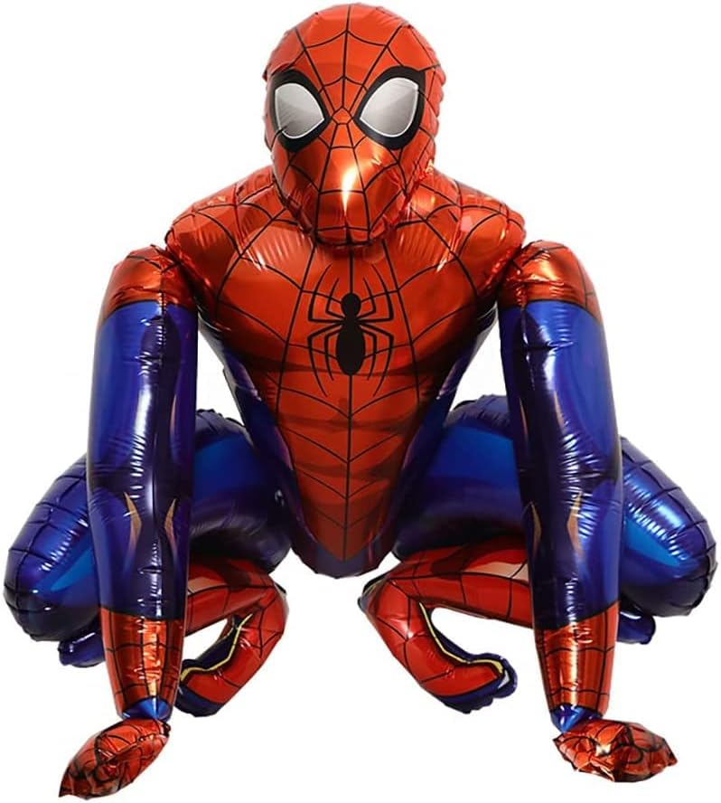 MIZT Superhero Spiderman Balloons, Air Walker Foil Balloon, Superheroes ​Avengers Marvel Party Decorations for Children's Birthday Decoration Theme Party, 55 cm x 63 cm