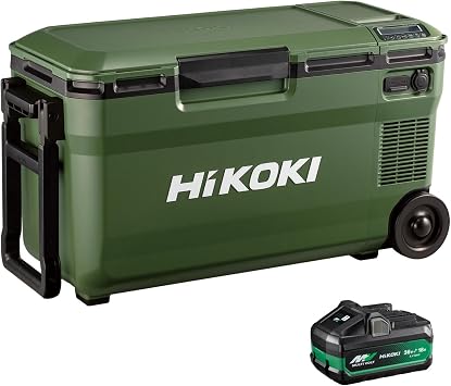 HiKOKI 14.4/18V Cordless Portable Cooler UL18DE, 36 L Large Capacity, 3 Compartment Mode,0.4 F to 140 F -18 C to +60 C, 17 Temperature Settings, USB-A, USB-C, DC12V Terminal, AC Adapter, Car DC