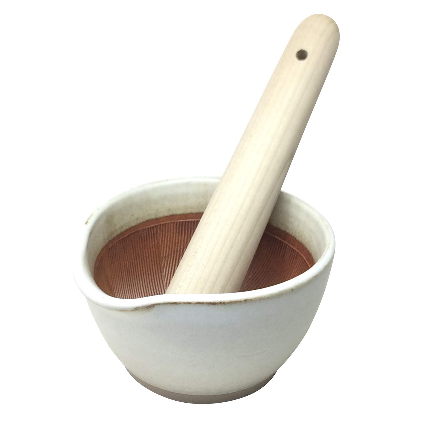 Iwami-yaki Mortar & Pestle with Silicone Base