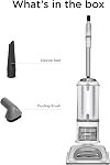 Shark NV356E 31 Navigator Lift-Away Professional Upright Vacuum with Swivel Steering, HEPA Filter, XL Dust Cup, Pet Power, Dusting Brush, and Crevice Tool, Perfect for Pet Hair, White/Silver