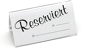 GRÄWE Tischaufsteller Reserviert aus Acryl mit auswechselbarer Pappe