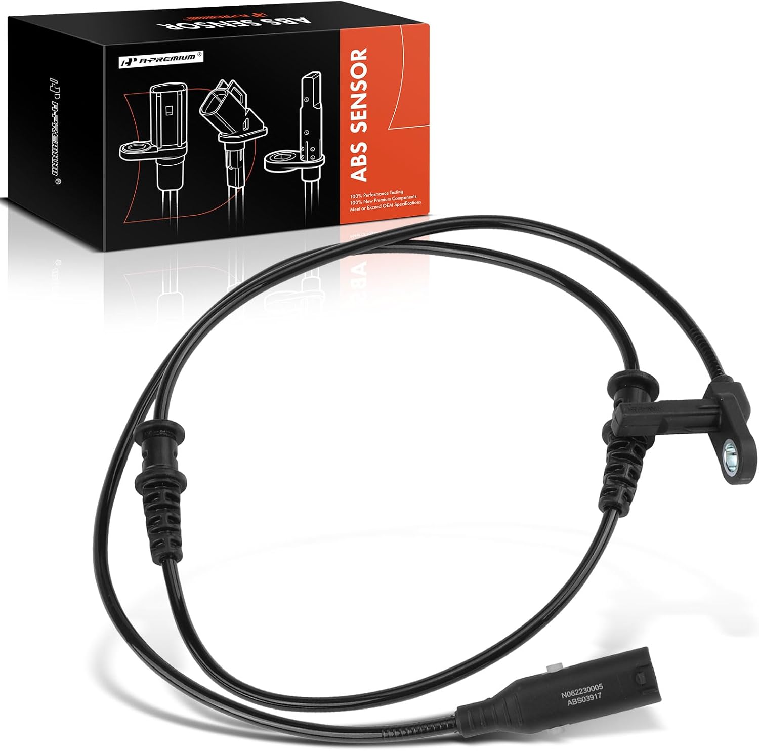 A-Premium Front ABS Wheel Speed Sensor for Freightliner & Mercedes-Benz Models - Sprinter 2500/Sprinter 3500, 2010-2018 - Front Driver or Passenger Side, Replace# 9069050601, A9065403917