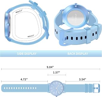 Men's Watch Ultra-Thin Minimalist Waterproof-Fashion Watch for Men or Women with Silicone Band Wrist Watches, 1100-Blue, ultra thin watches for men