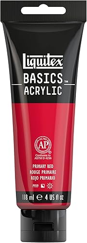 Liquitex - Pintura acrílica BASICS, tubo de 4 oz, color rojo primario