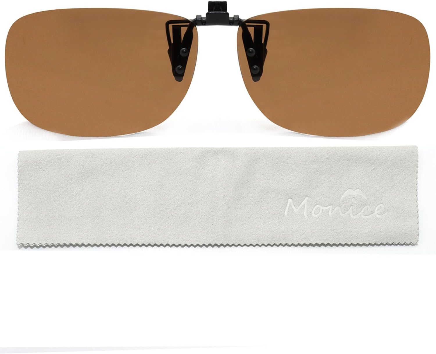 MONICE Fishing Clip on Flip up Polarized Sunglasses Fit Over Prescription Glasses Driving UV Protection Gift Men Women