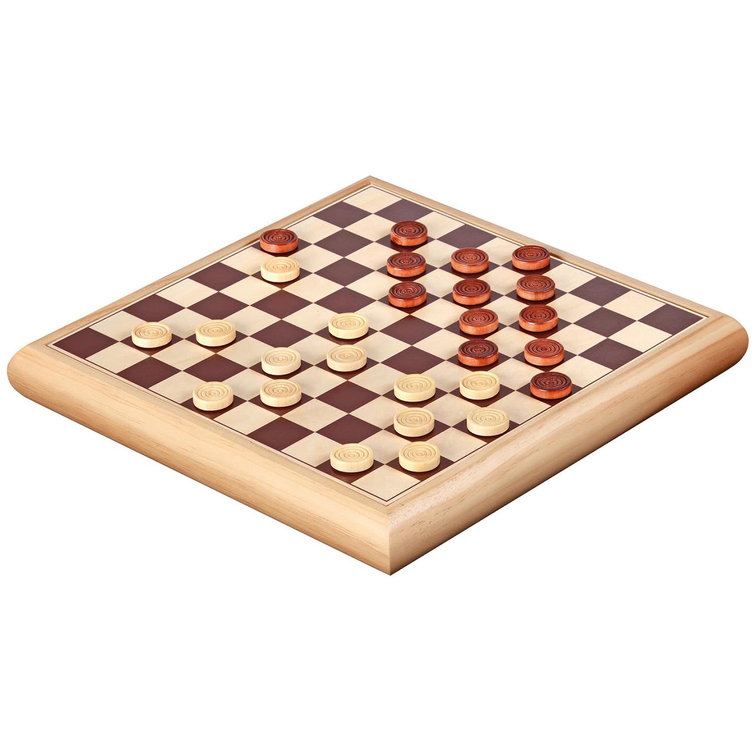 Philos 2803 - Ajedrez Damas Set, Tablero a Dos Caras con una Caja de Madera