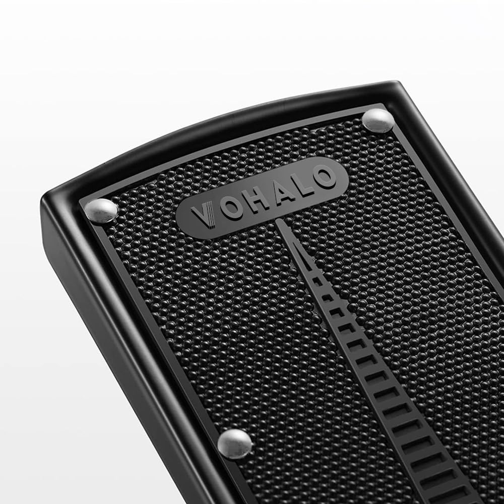 VOHALO Guitar Foot Rest Stool, 6-Position Height Adjustable Guitar Rest Step Footstool with Rubber Feet and Non-Slip Rubber for Classical Guitar Player (Black)