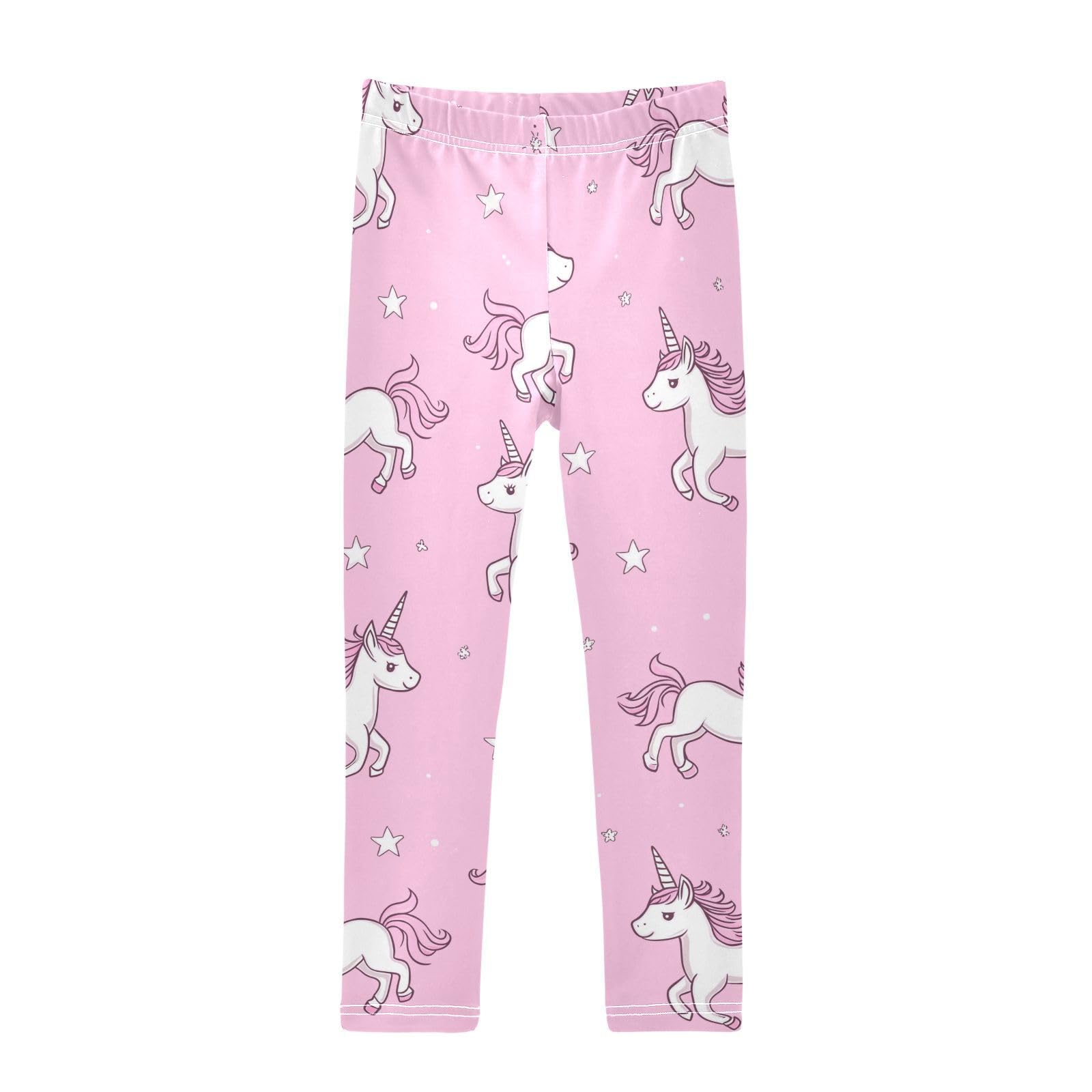 Cute Unicorn Girls' Leggings Toddler Doodles Pink Kids Yoga Pants Dance Active Tights 5T
