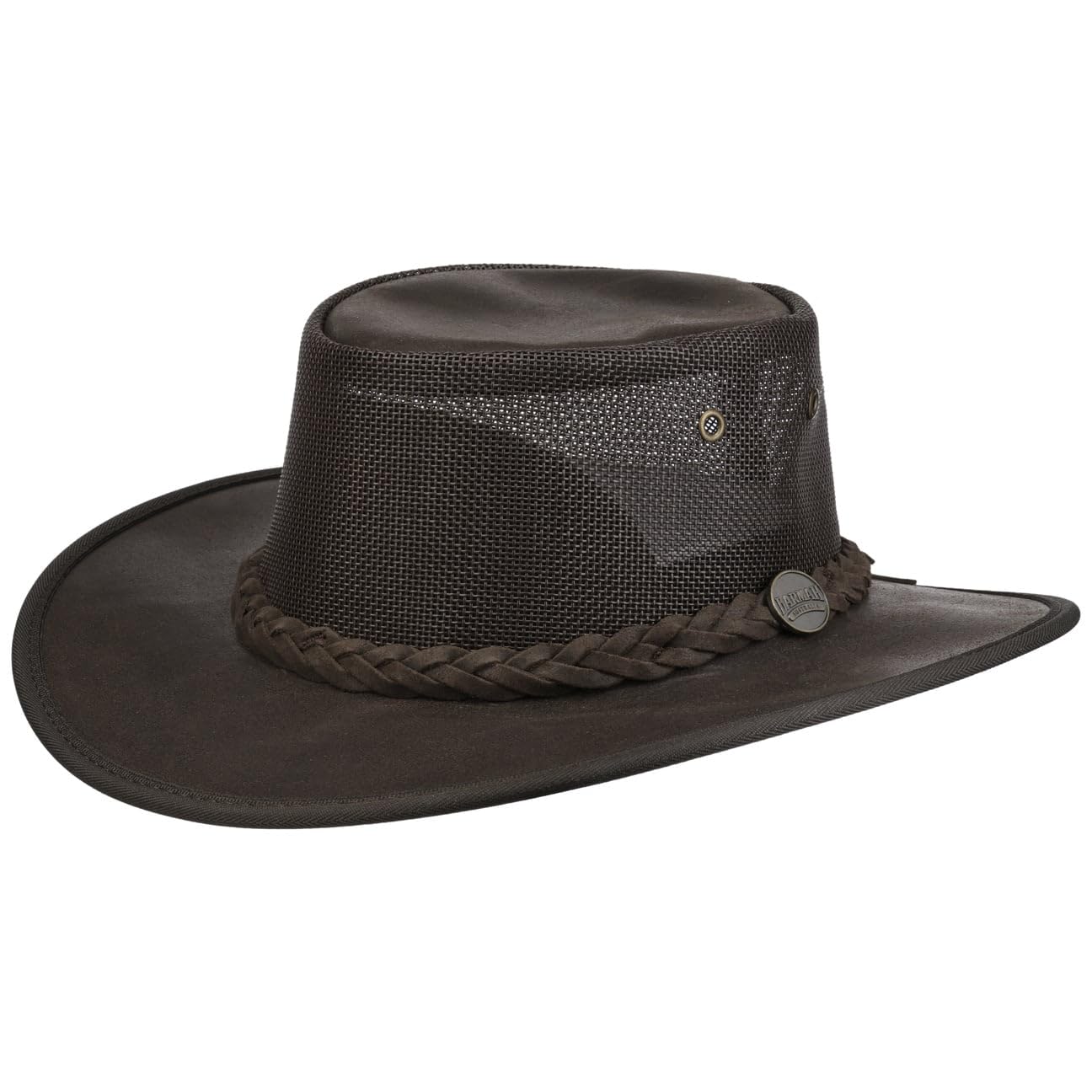 Barmah Cappello in Pelle Foldaway Cooler Uomo - Made Australia Western con Fascia Estate/Inverno Primavera Estate Autunno Inverno